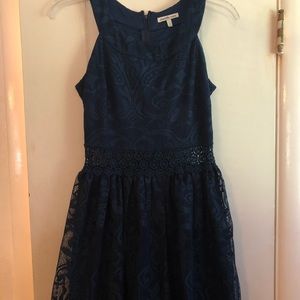 Charlotte Russe Navy Lace Halter Dress